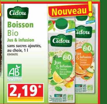 Boisson Bio Jus & Infusion Cidou