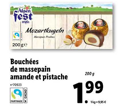 bouchées de massepain amande et pistache alpen fest style