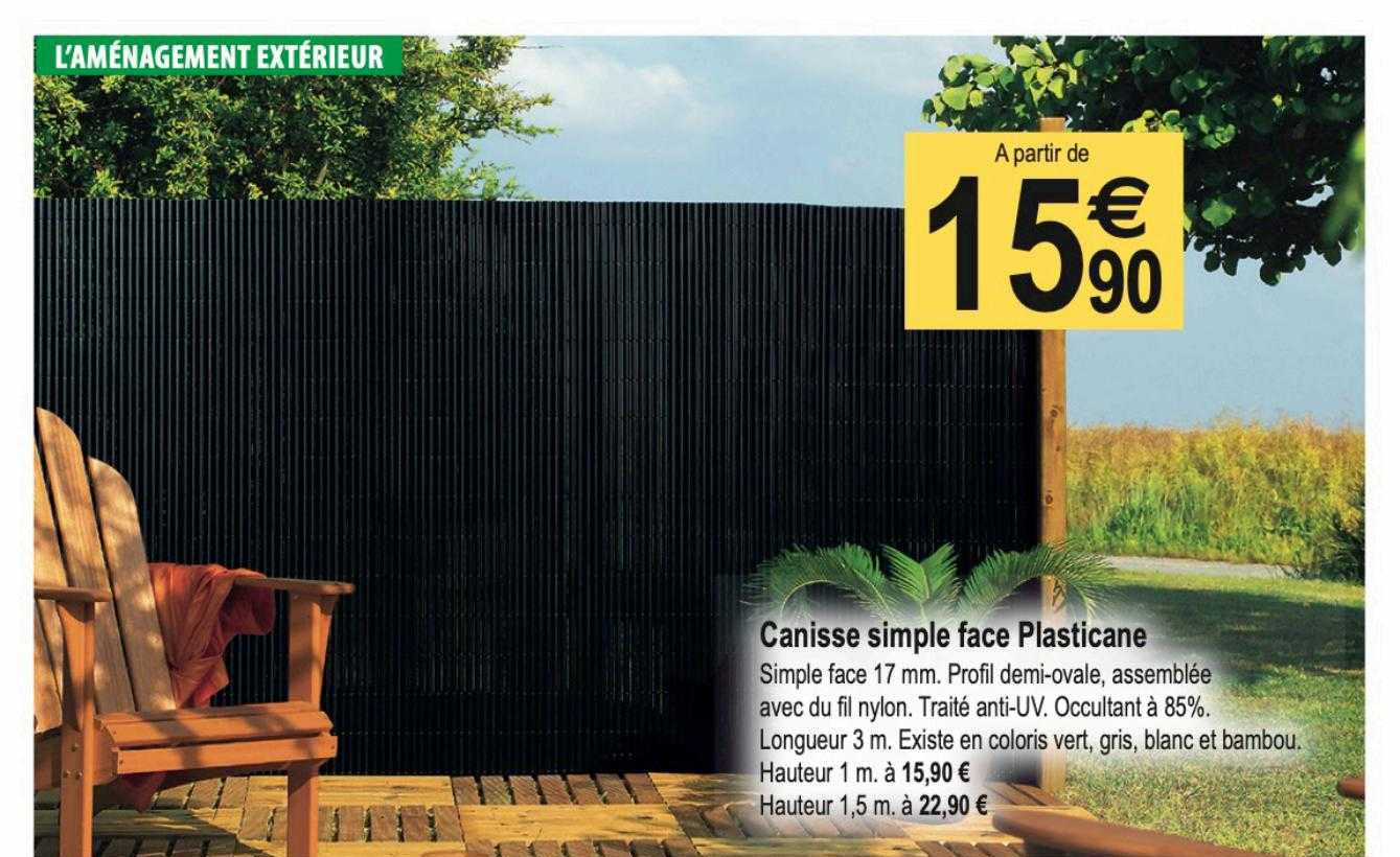 canisse simple face plasticane