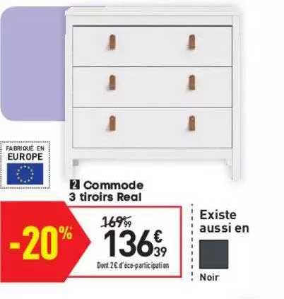 commode 3 tiroirs real