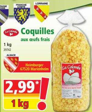 coquilles aux oeufs frais la colombe