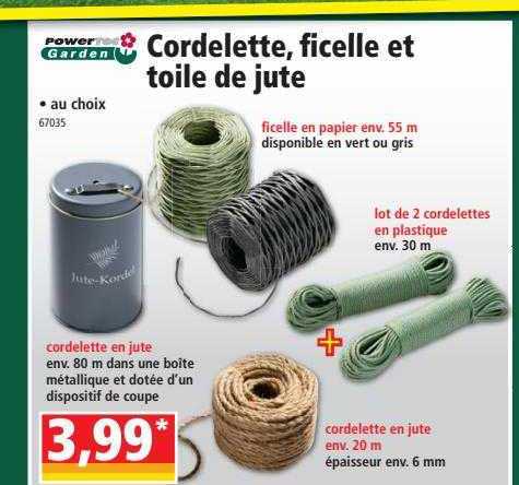 Cordelette, Ficelle Et Toile De Jute Powertec Garden