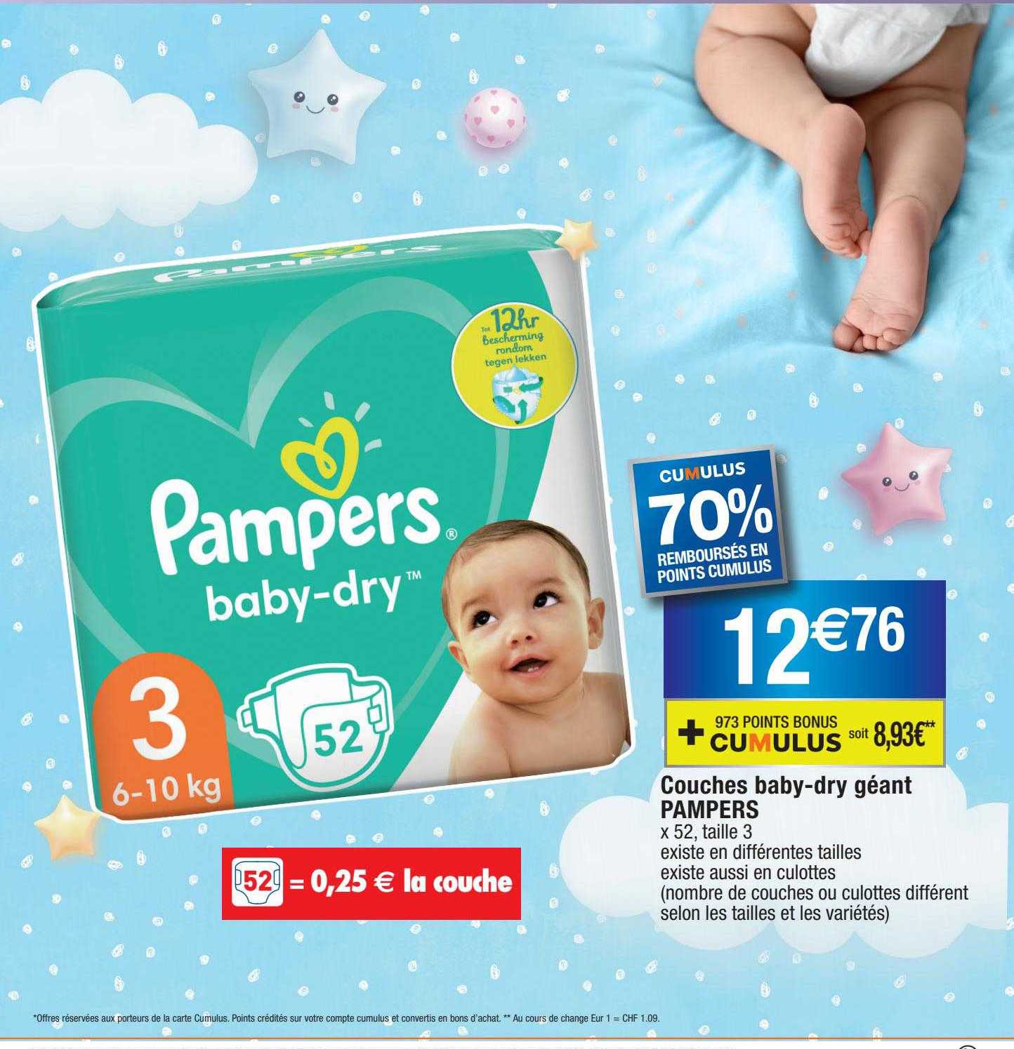 Couches Baby-dry Géant Pampers