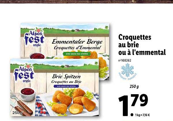 croquettes au brie ou à l'emmental alpen fest style