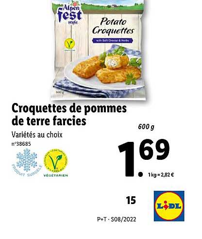 croquettes de pommes de terre farcies alpen fest style