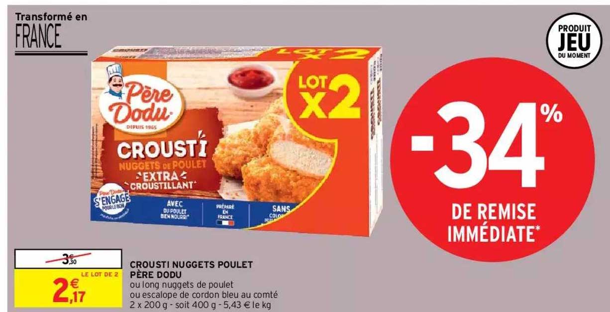 crousti nuggets poulet père dodu