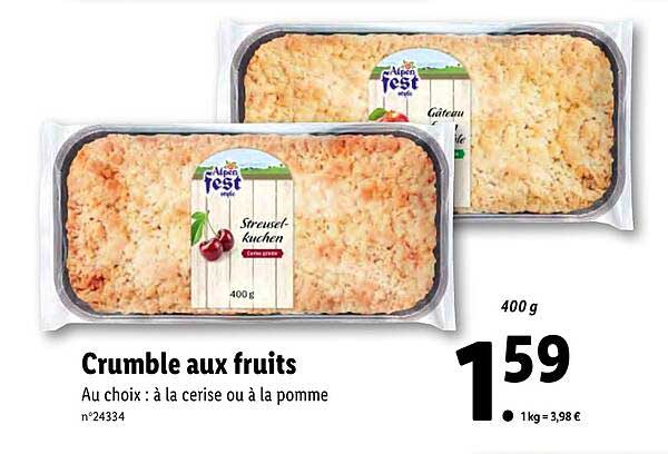 Crumble Aux Fruits Alpen Fest Style