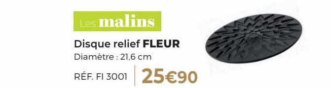 disque relief fleur les malins