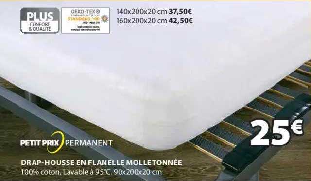 drap-housse en flanelle molletonnée