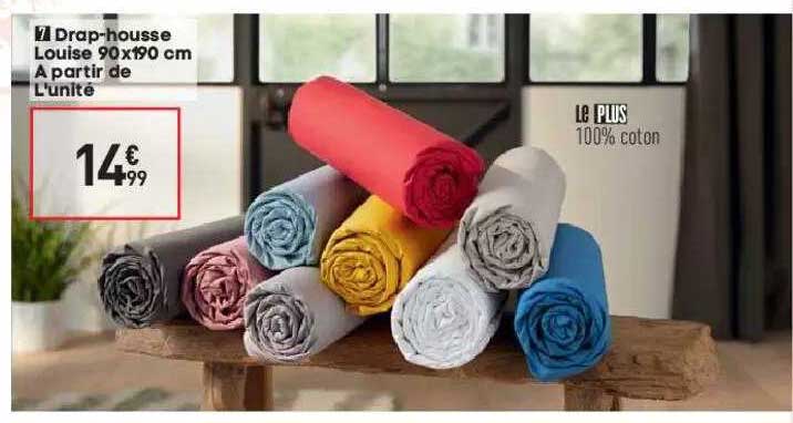 drap-housse louise 90 x 190 cm