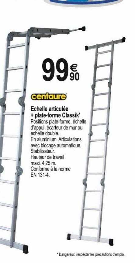 échelle articulée + plate-forme classik' centaure