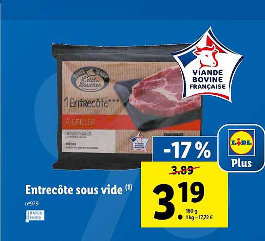 entrecôte sous vide