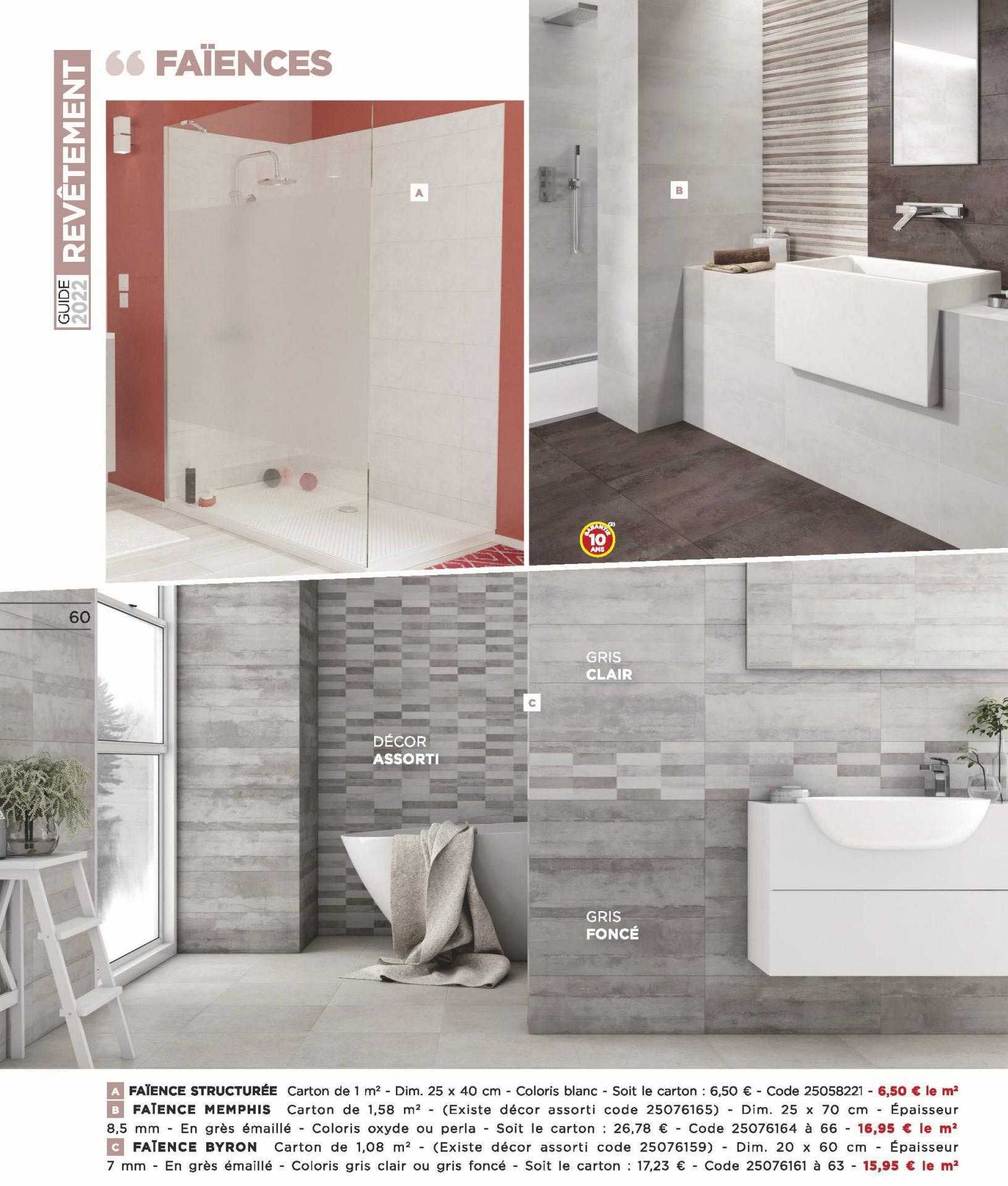 faïence structurée, faïence memphis, faïence byron