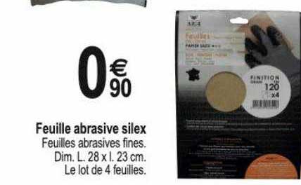 feuille abrasive silex