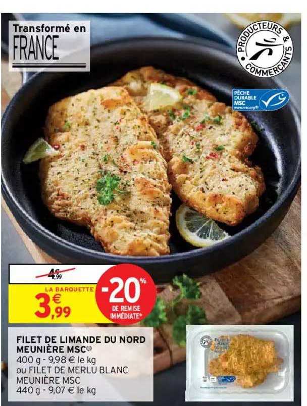 Filet De Limande Du Nord Meunière Msc