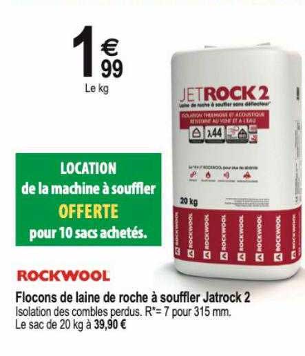 flocons de laine de roche à souffler jatrock 2 rockwook