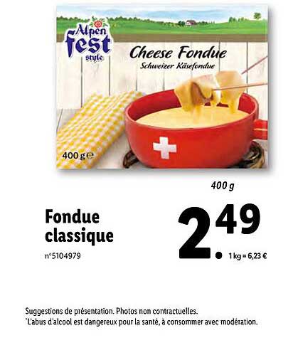 Fondue Classique Alpen Fest Style