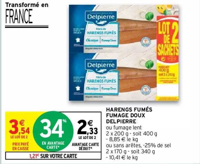 harengs fumés fumage doux delpierre