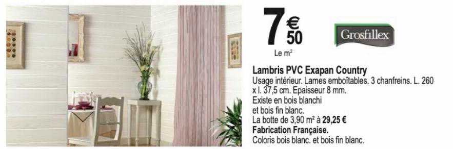 Lambris Pvc Exapan Country Grosfillex