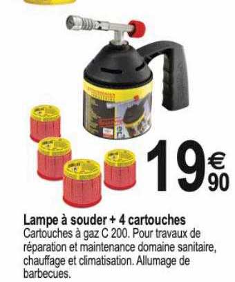 lampe à souder + 4 cartouches