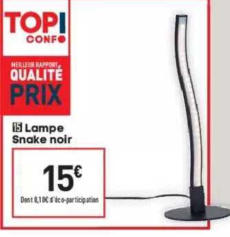 lampe snake noir
