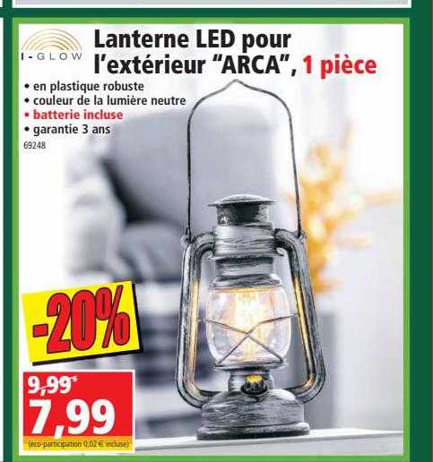 lanterne led pour l'extérieur "arca" , 1 pièces i-glow