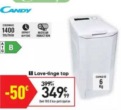 lave-linge top candy