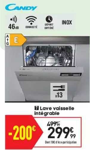 lave vaisselle intégrable candy