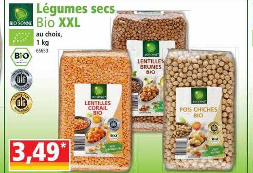 légumes secs bio xxl bio sonne