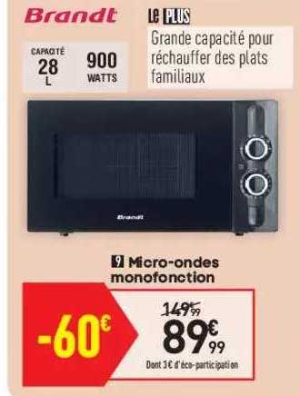 micro-ondes monofonction brandt