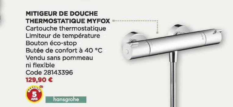 Mitigeur De Douche Thermostatique Myfox