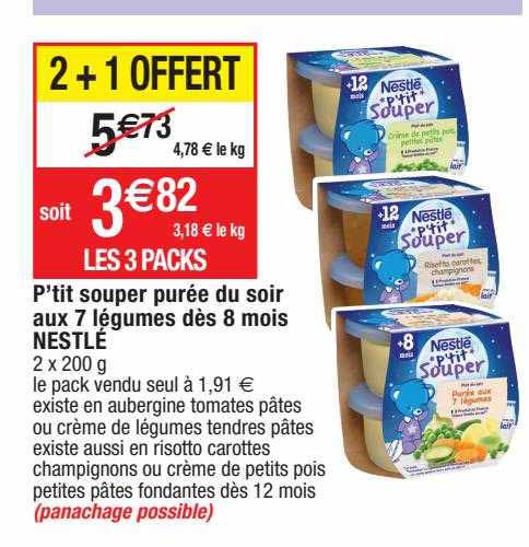 p'tit souper purée du soir aux 7 légumes dès 8 mois nestlé