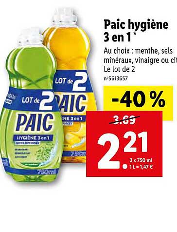 Paic Hygiène 3 En 1