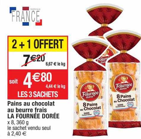 pains au chocolat au beurre frais la fournée dorée