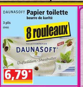 Papier Toilette Beurre De Karité Daunasoft
