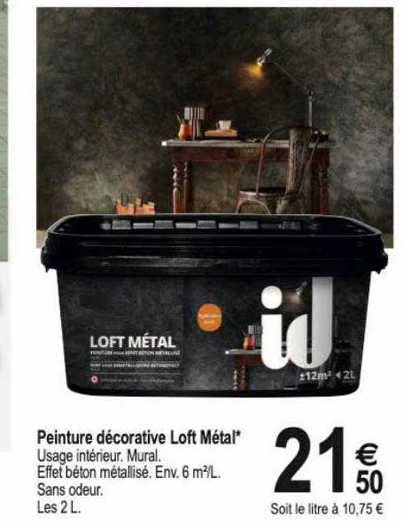 peinture décorative loft métal