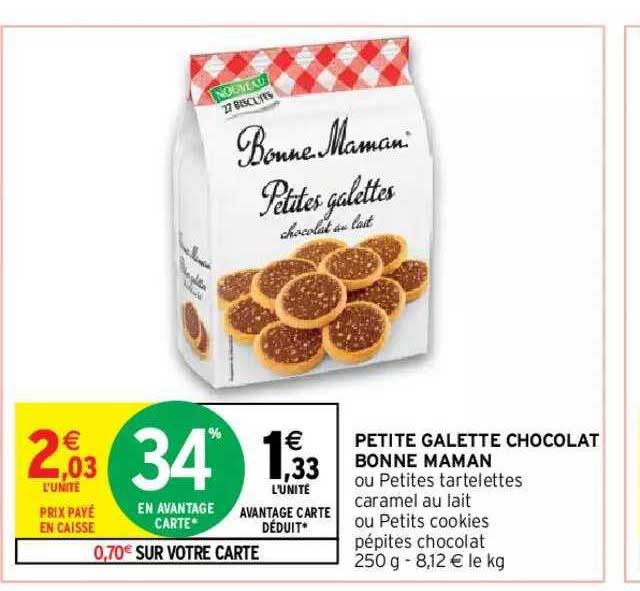 petite galette chocolat bonne maman