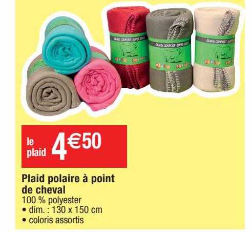 plaid polaire à point de cheval