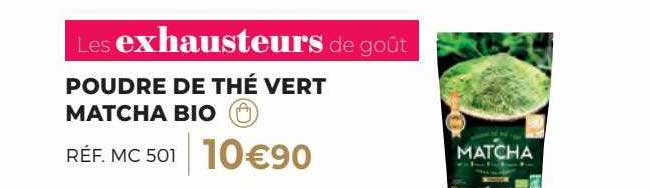 poudre de thé vert matcha bio