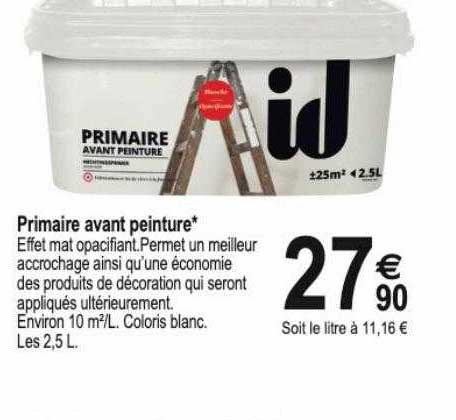 primaire avant peinture