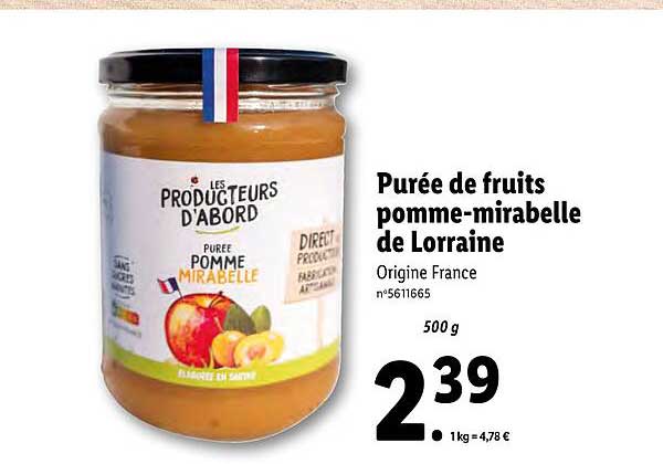 purée de fruits pomme-mirabelle de lorraine les producteurs d'abord