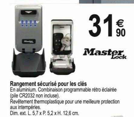 rangement sécurisé pour les clés master lock