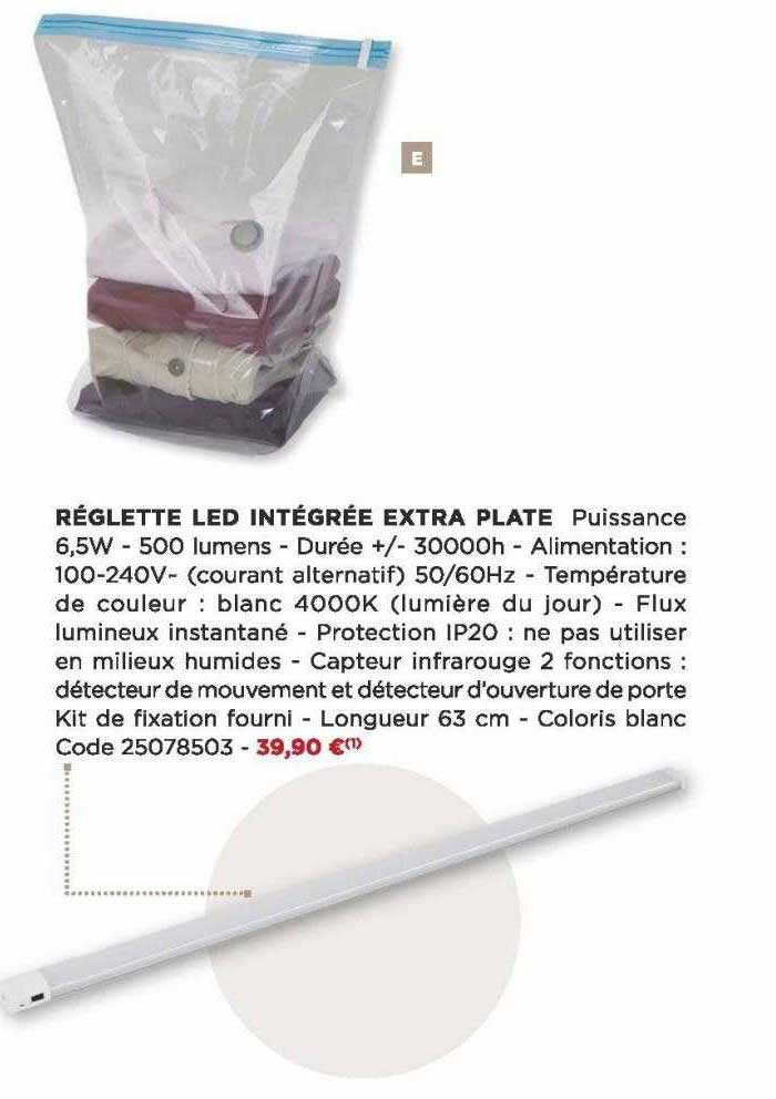 réglette led intégrée extra plate