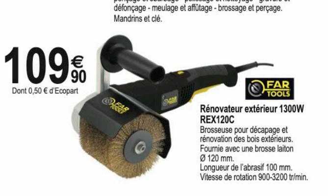 rénovateur extérieur 1300w rex120c far tools
