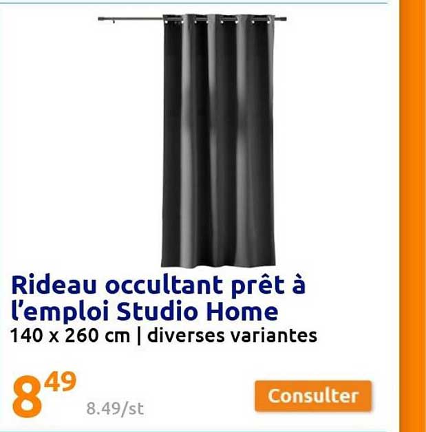 rideau occultant prêt à l'emploi studio home
