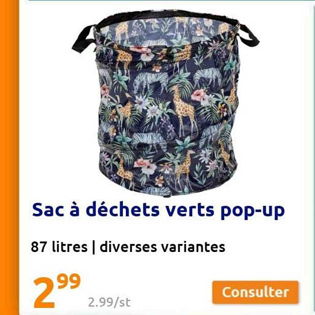 sac à déchets verts pop-up