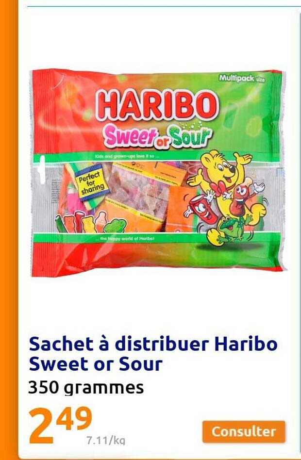 sachet à distribuer haribo sweet or sour