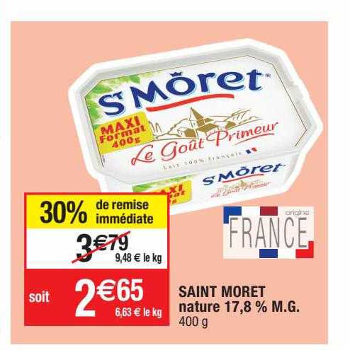 saint môret nature 17,8% m.g.