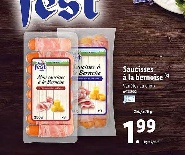 saucisses à la bernoise alpen fest style