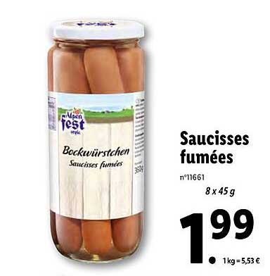 saucisses fumées alpen fest style